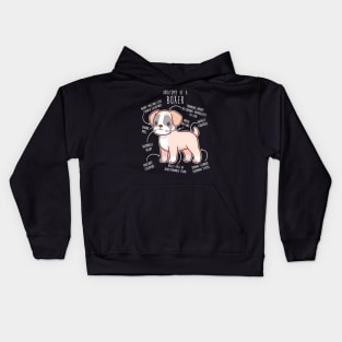 Boxer Dog Fawn Anatomy Kids Hoodie